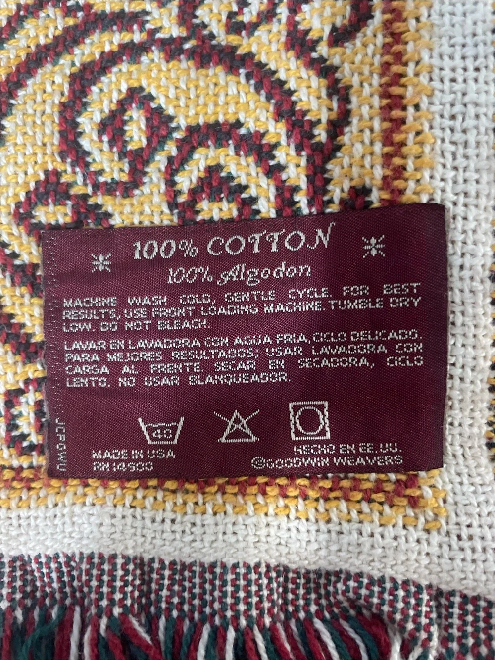 Goodwin Weavers Musical Angels Woven Tapestry Throw Blanket Cotton 70